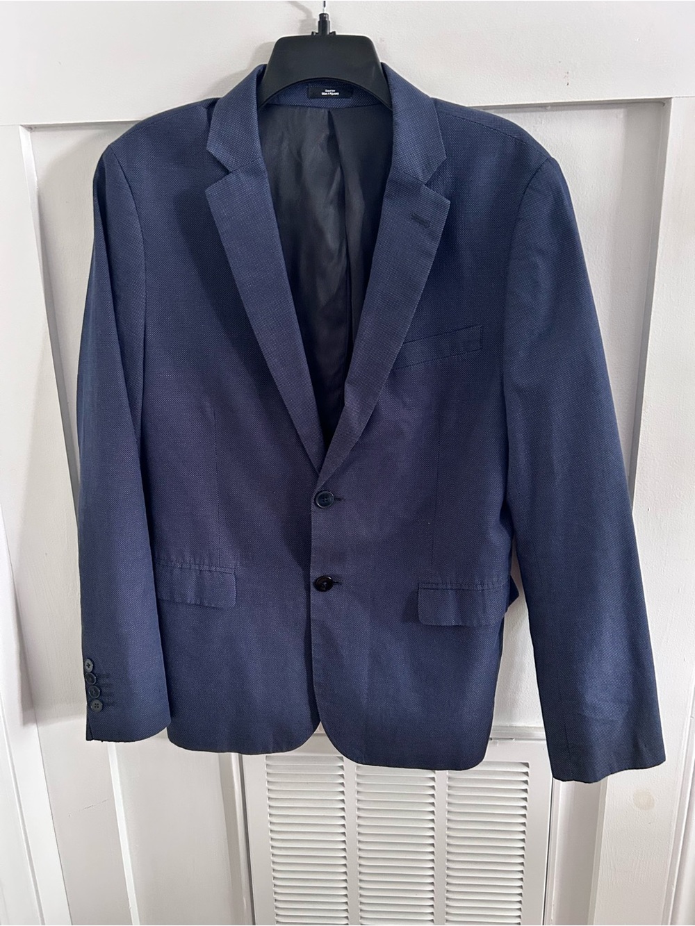 Frank + Oak Men’s Size 40 Navy Blue Micro Dot Two Button Blazer
